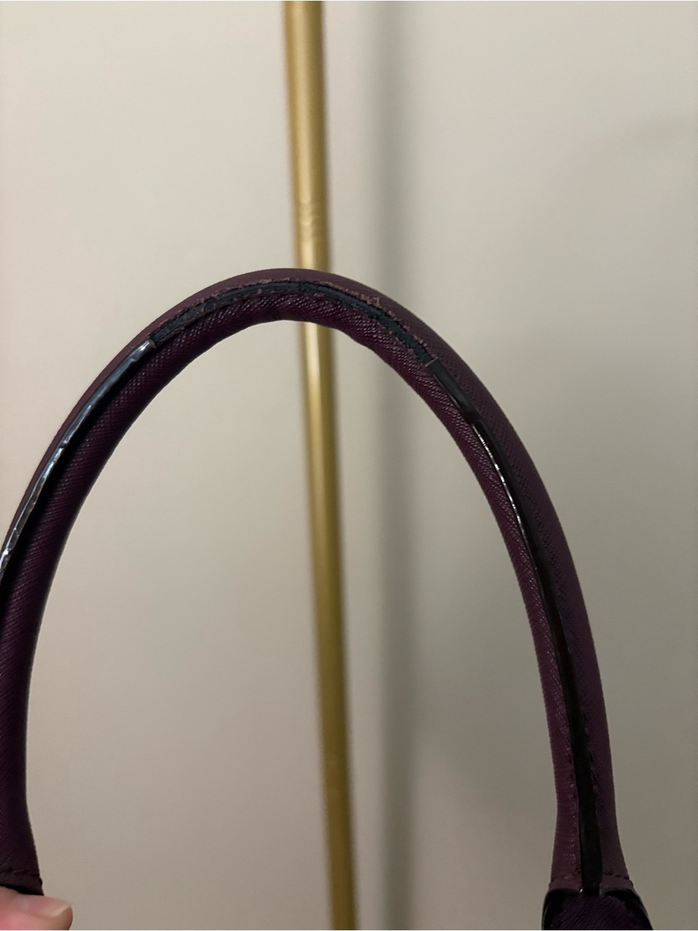 kate spade Plum Textured Leather Dome Satchel with Gold Hardware - Picture 6 of 6